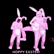 Easter Bunnies Pink Bunnies GIF - Easter Bunnies Pink Bunnies Dance GIFs