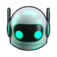 a white robot helmet with headphones on it