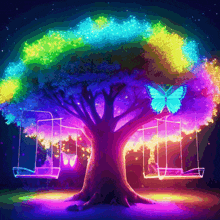 Butterflies Neon GIF - Butterflies Neon Vibrant GIFs