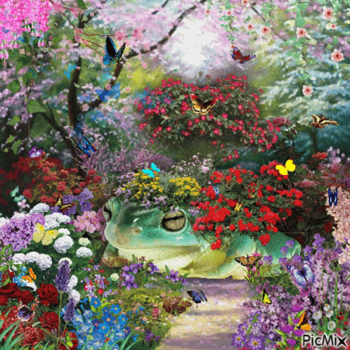 flower garden animated gif