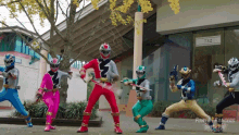 Lets Fight Dino Fury Red Ranger GIF - Lets Fight Dino Fury Red Ranger Dino Fury Green Ranger GIFs
