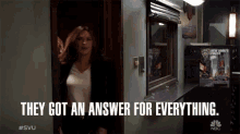 they got an answer for everything they know everything they knew lieutenant olivia benson mariska hargitay