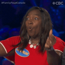 Shocked Jacqueline GIF - Shocked Jacqueline Family Feud Canada GIFs