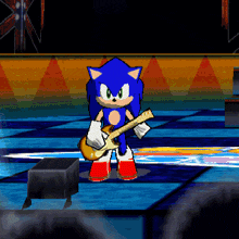 Sonic Sonic The Hedgehog GIF - Sonic Sonic The Hedgehog Sonic Guitar GIFs
