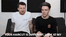 You Haircut Is Different Look At My GIF - You Haircut Is Different Look At My Unusual GIFs