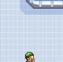 a pixel art of a person on a bike