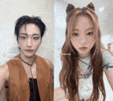 a tiktok video of a man and a girl