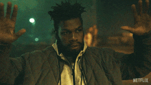 Hands Up Fontaine GIF - Hands Up Fontaine John Boyega GIFs