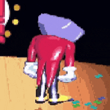 a pixel art drawing of a cartoon character