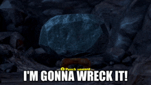 a video game screen says punch upward and says i 'm gonna wreck it