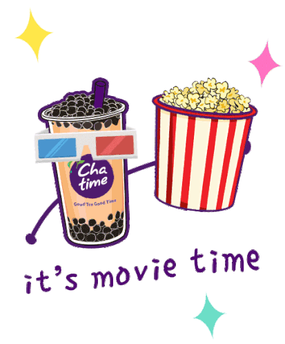 Its Movie Time Chatime Sticker - Its Movie Time Chatime Chatime Indonesia Stickers