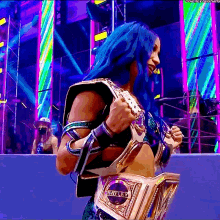 Sasha Banks Womens Tag Team Champions GIF - Sasha Banks Womens Tag Team Champions Smack Down Womens Champion GIFs