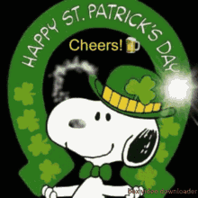 Happy St Patricks Day Snoopy GIF - Happy St Patricks Day St Patricks Day Snoopy GIFs