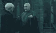 Most Awkward Hug In History GIF - Harry Potter Draco Malfoy Voldemort GIFs