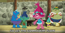 So Let The Comradery Flow Poppy GIF - So Let The Comradery Flow Poppy Trolls The Beat Goes On GIFs