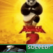 a poster for kung fu panda 3 shows a panda on top of a number 3