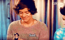 Harry Styles Sad GIF - Harry Styles Sad One Direction GIFs