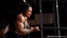 Rope Pull The Beast GIF - Rope Pull The Beast Wow Women Of Wrestling GIFs