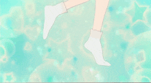 a girl in a pink shirt and white skirt is dancing on a blue background