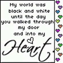 Black And White Walked Throug My Door GIF - Black And White Walked Throug My Door Into My Heart GIFs