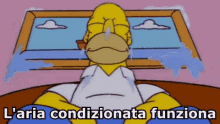 Condizionatore Aria Condizionata Fresco Gelo Fa Caldo Simpson Homer Simpson GIF - Air Conditioning Air Conditioner Cool GIFs