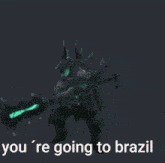 a sign that says brazil is on the beach