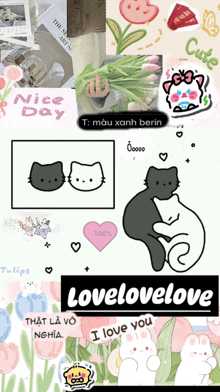 a collage of drawings with the words lovelovelove on the bottom