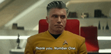 Thank You Number One Captain Christopher Pike GIF - Thank You Number One Captain Christopher Pike Anson Mount GIFs