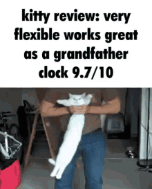 Cat Flexible GIF - Cat Flexible Grandfather Clock GIFs