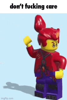 Dont Fucking Care Redson GIF - Dont Fucking Care Redson Lego Monkie Kid GIFs