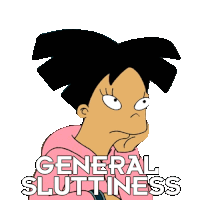 General Sluttiness Amy Wong Sticker - General Sluttiness Amy Wong Futurama Stickers