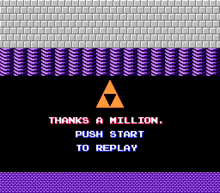 a video game screen that says thanks a million