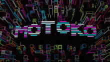 the word motorola is displayed on a colorful background