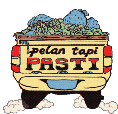 Back Of The Truck With The Saying Slow But Sure Sticker - Moms Prayerson The Road Pelan Tapi Pasti Vegetables Stickers
