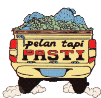 Back Of The Truck With The Saying Slow But Sure Sticker - Moms Prayerson The Road Pelan Tapi Pasti Vegetables Stickers
