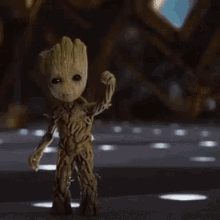Baby Groot Guardians Of The Galaxy GIF - Baby Groot Guardians Of The Galaxy Salut GIFs