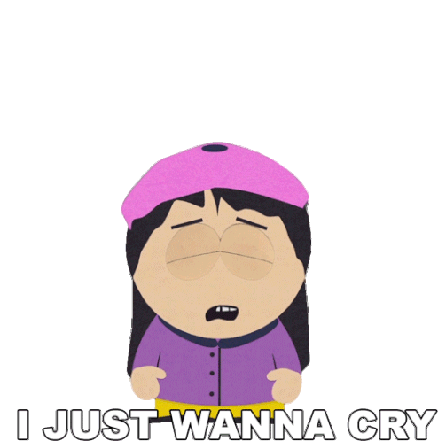 I Just Wanna Cry Wendy Testaburger Sticker - I Just Wanna Cry Wendy Testaburger South Park Stickers