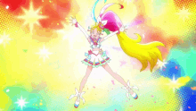 tropical rouge precure cure summer transformation pose hair flowing