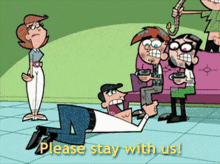 The Fairly Oddparents Please Stay With Us GIF - The Fairly Oddparents Please Stay With Us We Have No Friends GIFs