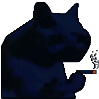 Smoking Cat Smoking Sticker - Smoking Cat Smoking Nervous Stickers