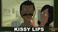 Kissy Lips Bob Belcher GIF - Kissy Lips Bob Belcher Linda Belcher GIFs
