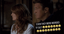 Caskett Castle Beckett GIF - Caskett Castle Beckett Even They Were Weirded Tf Out GIFs