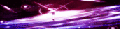 a picture of a purple and blue galaxy with a person standing in the middle