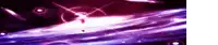 a picture of a purple and blue galaxy with a person standing in the middle