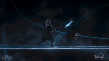 Fighting With Lightsabers Ahsoka Tano GIF - Fighting With Lightsabers Ahsoka Tano Anakin Skywalker GIFs