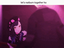 a picture of a boy with the words let 's natburn together ho on the bottom