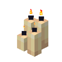 a pixel art illustration of a stack of blocks with fire coming out of them .