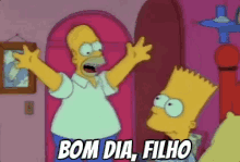 Bom Dia Filho / Simpsons / Bart E Homer / Abraço GIF - Good Morning Son Good Morning Son GIFs