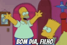Bom Dia Filho / Simpsons / Bart E Homer / Abraço GIF - Good Morning Son Good Morning Son GIFs