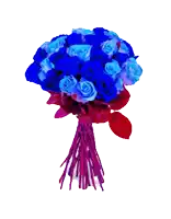 a bunch of green and yellow roses with blue leaves
